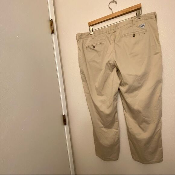 Columbia PFG Harborside Chino khaki tan work everyday Pants 42x30 - Picture 4 of 13